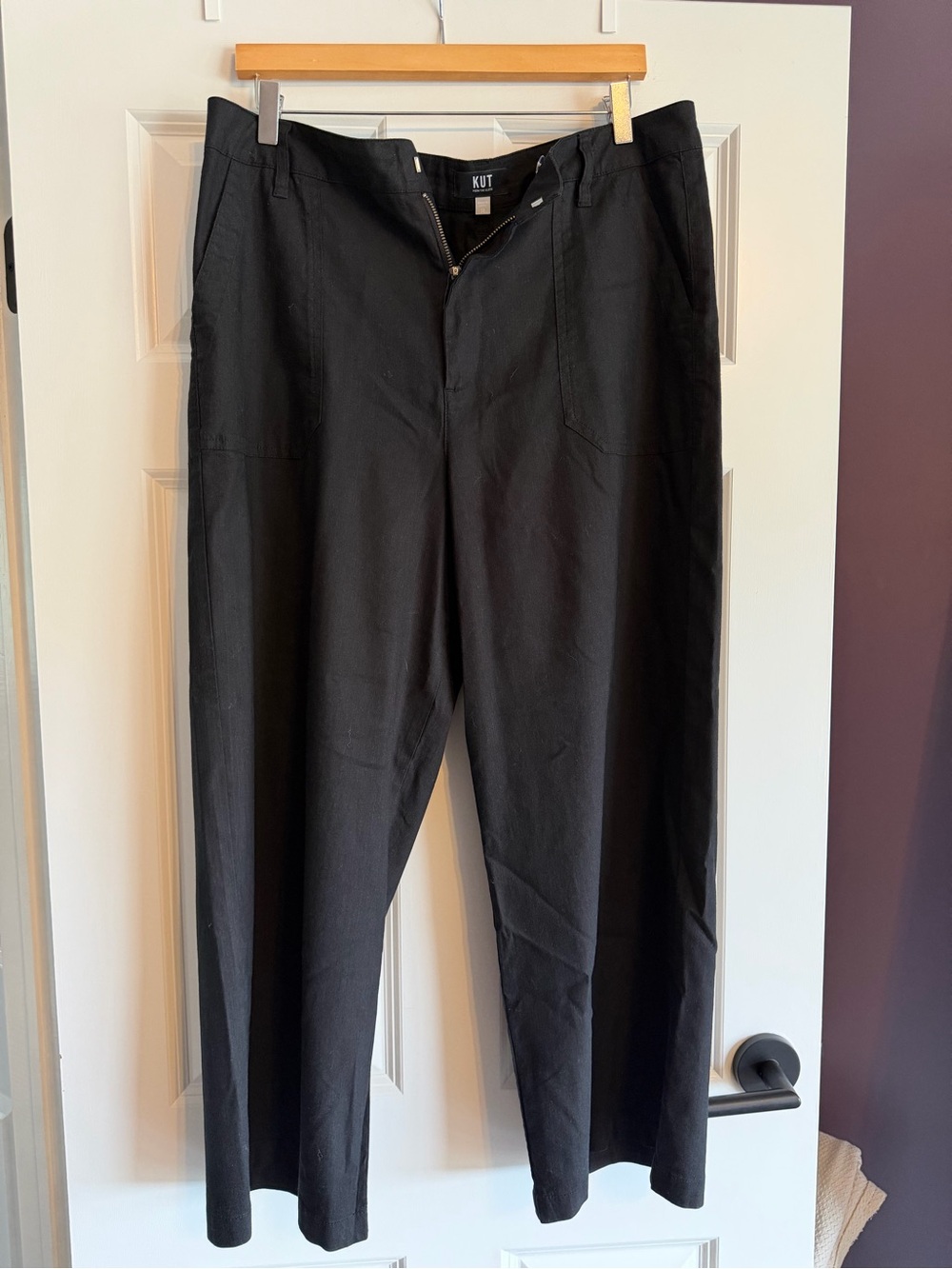 KUT Women’s Black Linen Pants